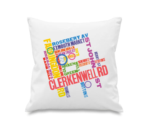 Alan Kitching 'London' Series 'Clerkenwell' Cotton Cushion Cover