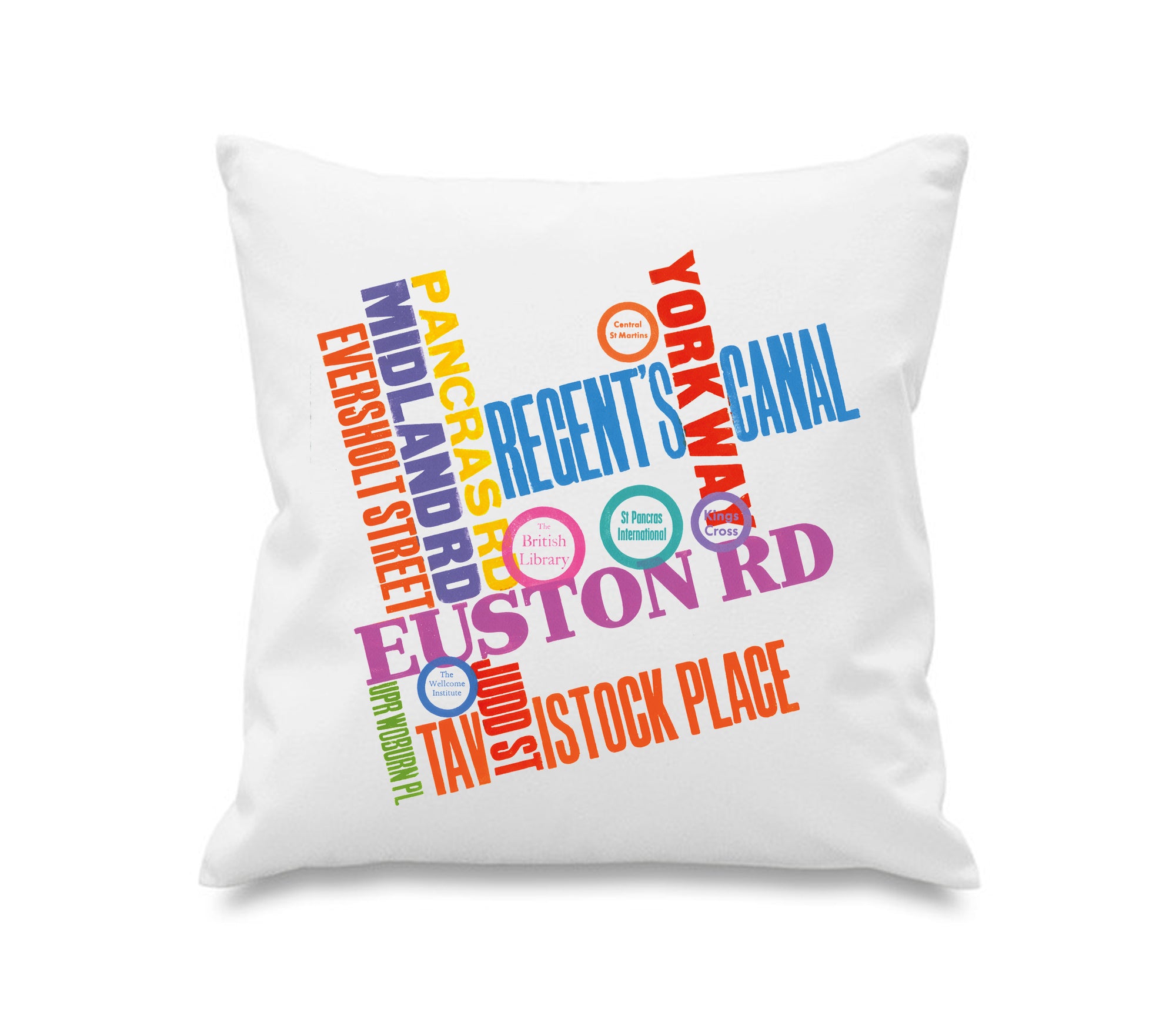 Alan Kitching 'London' Series 'Euston' Cotton Cushion Cover