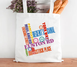 Alan Kitching 'London' Series 'Euston' Cotton Tote Bag