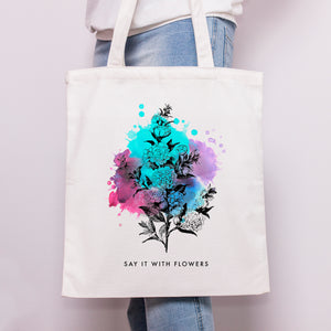 Flower Cotton Tote Bag