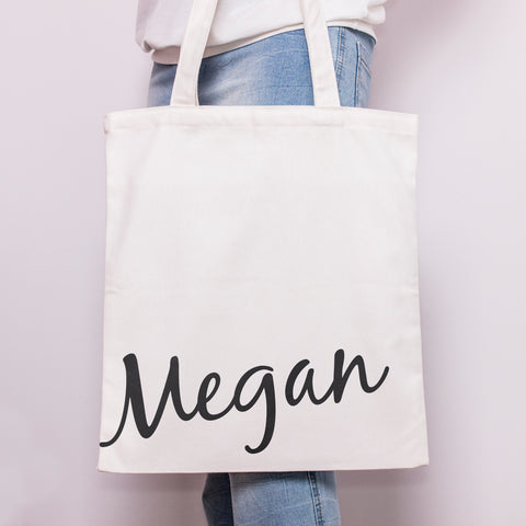 'Personalised 'Named' Cotton Tote Bag