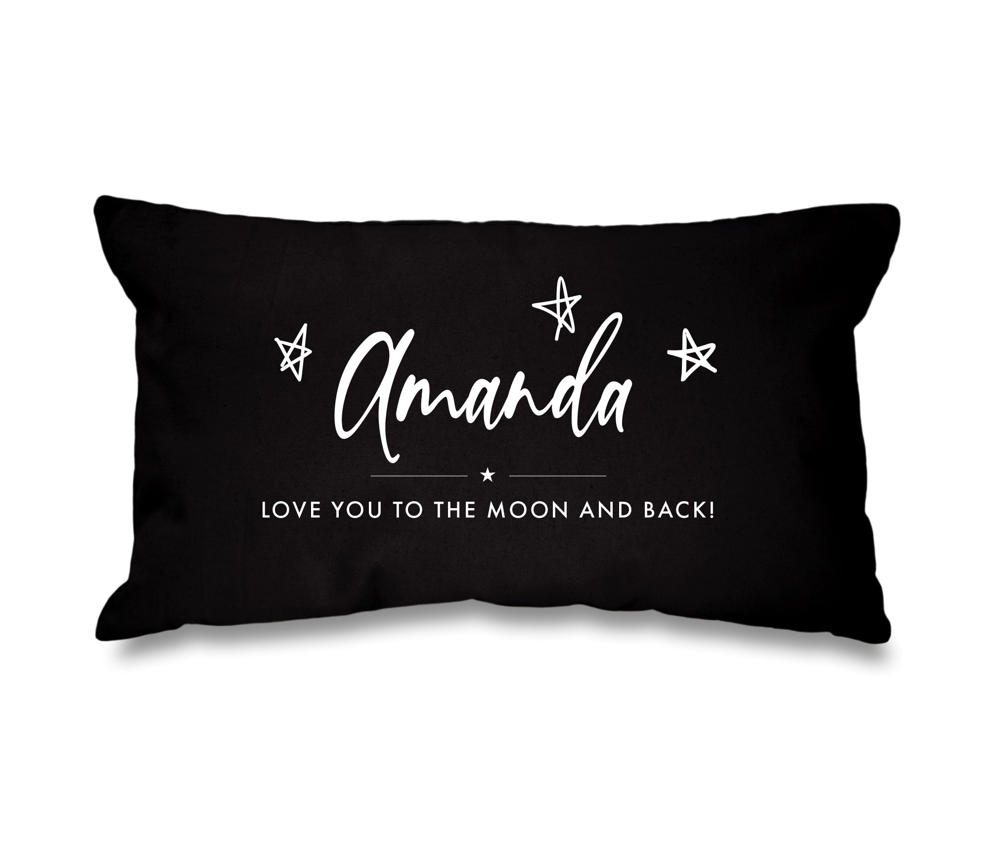 Personalised Named Rectangular Cotton Cushion Cover / Lounge & Bedroom Scatter Cushions – Premium