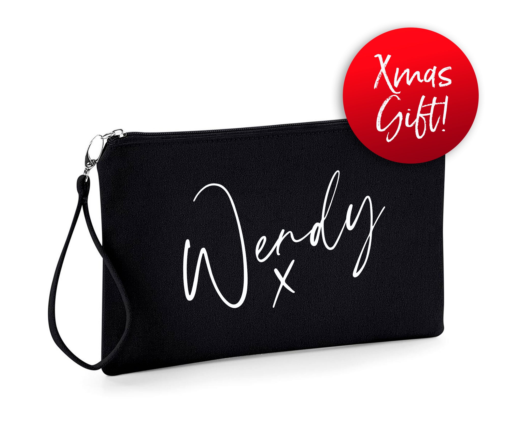 Personalised Wristlet Cotton Make-up Pouch / Personalised Thank You Gift Bag