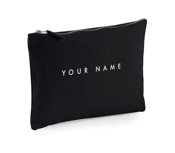 Personalised Designer Inspired 'Lipstick' Quote Cotton Make-up Bag / Make-up Pouch